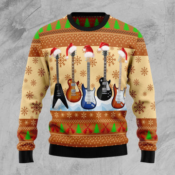 litzzy Guitar Xmas D0710 Ugly Christmas Sweater -  Best Gift For Christmas, Noel Malalan - Christmas Signature sweater   