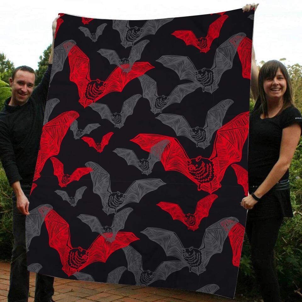 litzzy Bat Halloween GS CL DT1610 Sherpa Fleece Blanket 2 Fleece Blanket   