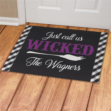 litzzy Wicked Personalized Halloween Welcome Doormat DHC05062058 Doormat   