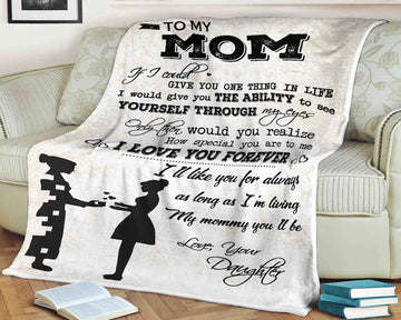 litzzy To My Mom, I'll You For Always I'm Living My Mommy Love Your Daughter,Gift For Mom Family Home Decor Bedding Couch Fleece Blanket Color 1 FLEECE - 30" X 40" 