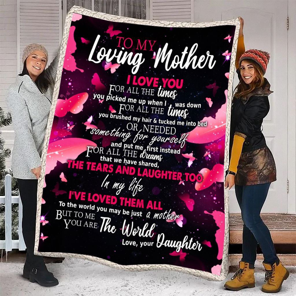 litzzy To My Mother I Love You For All The Times Fleece Blanket Gift For Family,Birthday,Parents,Mother,Mom Gift Fleece Blanket Color 2 FLEECE - 30" X 40" 