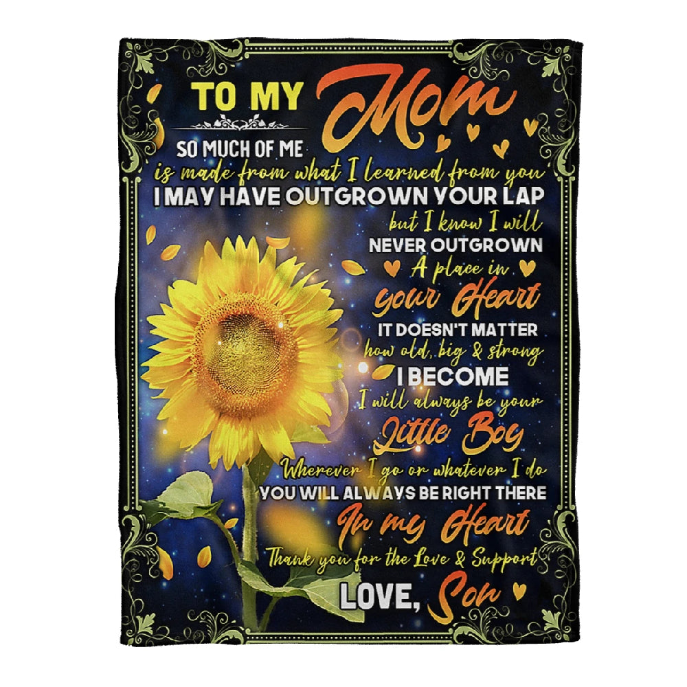 litzzy To My Mother I Will Always Be Your Little Boy Fleece Blanket Gift For Family,Birthday,Parents,Mother,Mom Gift Fleece Blanket Color 1 FLEECE - 30" X 40" 