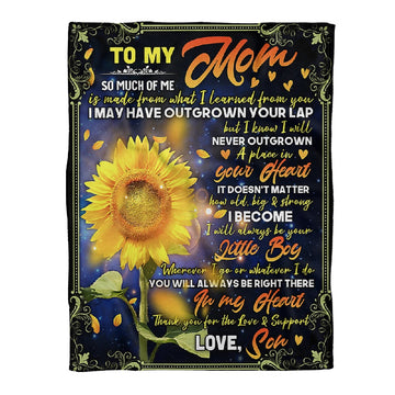 litzzy To My Mother I Will Always Be Your Little Boy Fleece Blanket Gift For Family,Birthday,Parents,Mother,Mom Gift Fleece Blanket Color 1 FLEECE - 30" X 40" 