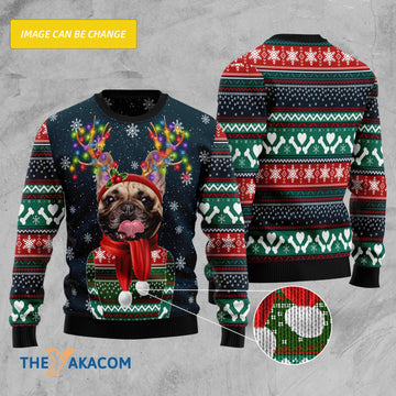 litzzy Dog Custom Photo Personalized Ugly Christmas Sweater With My Dogs Face - Ugly Sweater Gift - Sweater All Over Print sweater Default Title  