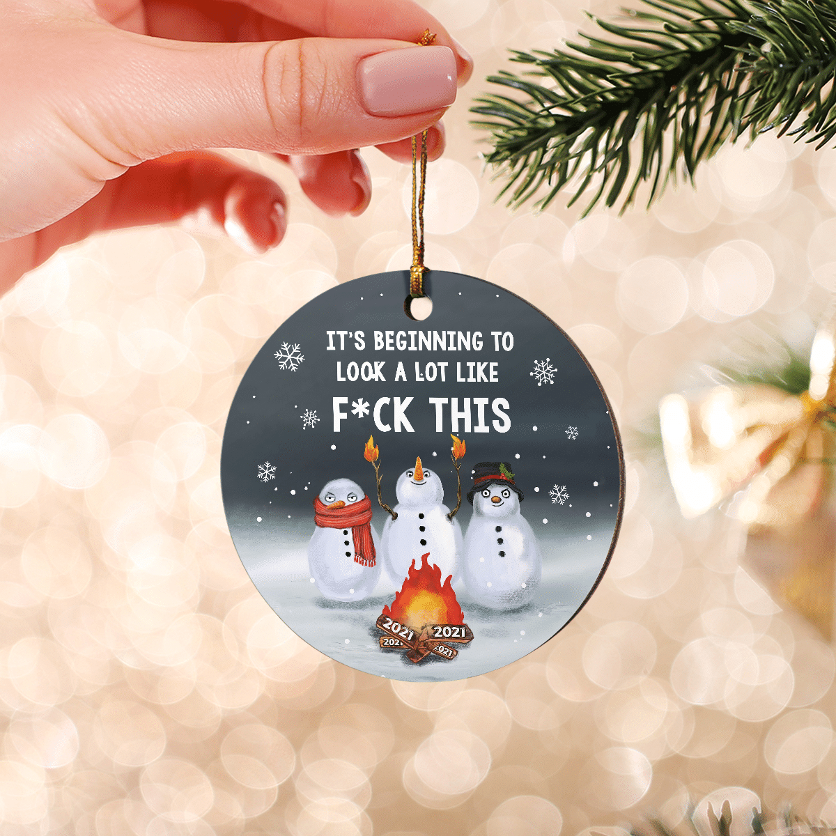 litzzy It's Beginning To Look A Lot Like F*ck This Ornament   