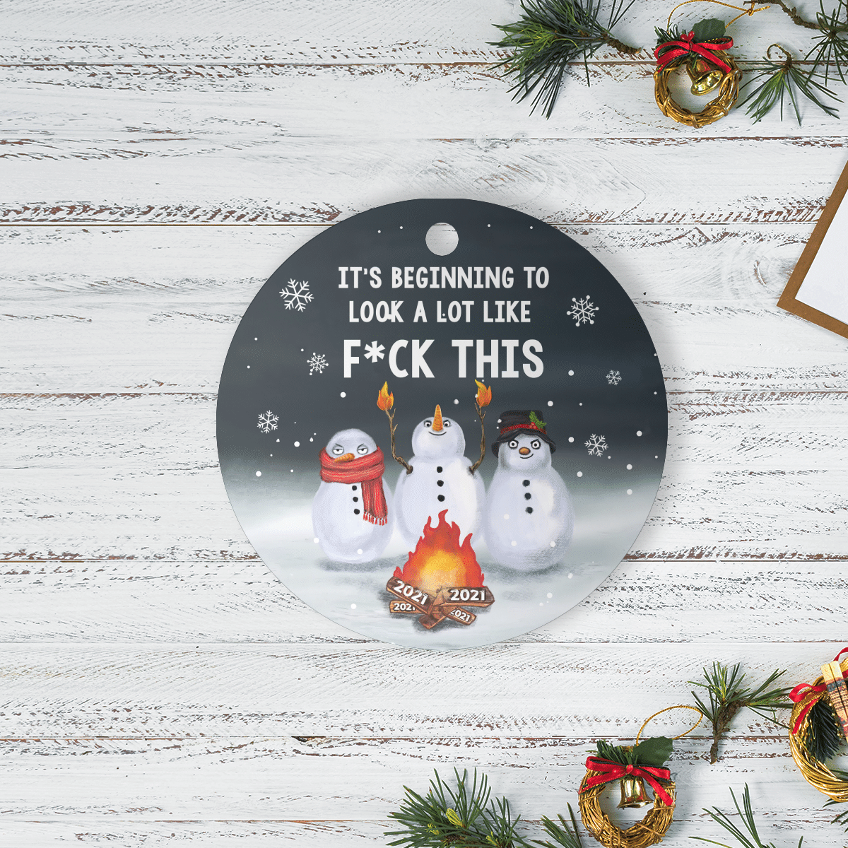 litzzy It's Beginning To Look A Lot Like F*ck This Ornament   