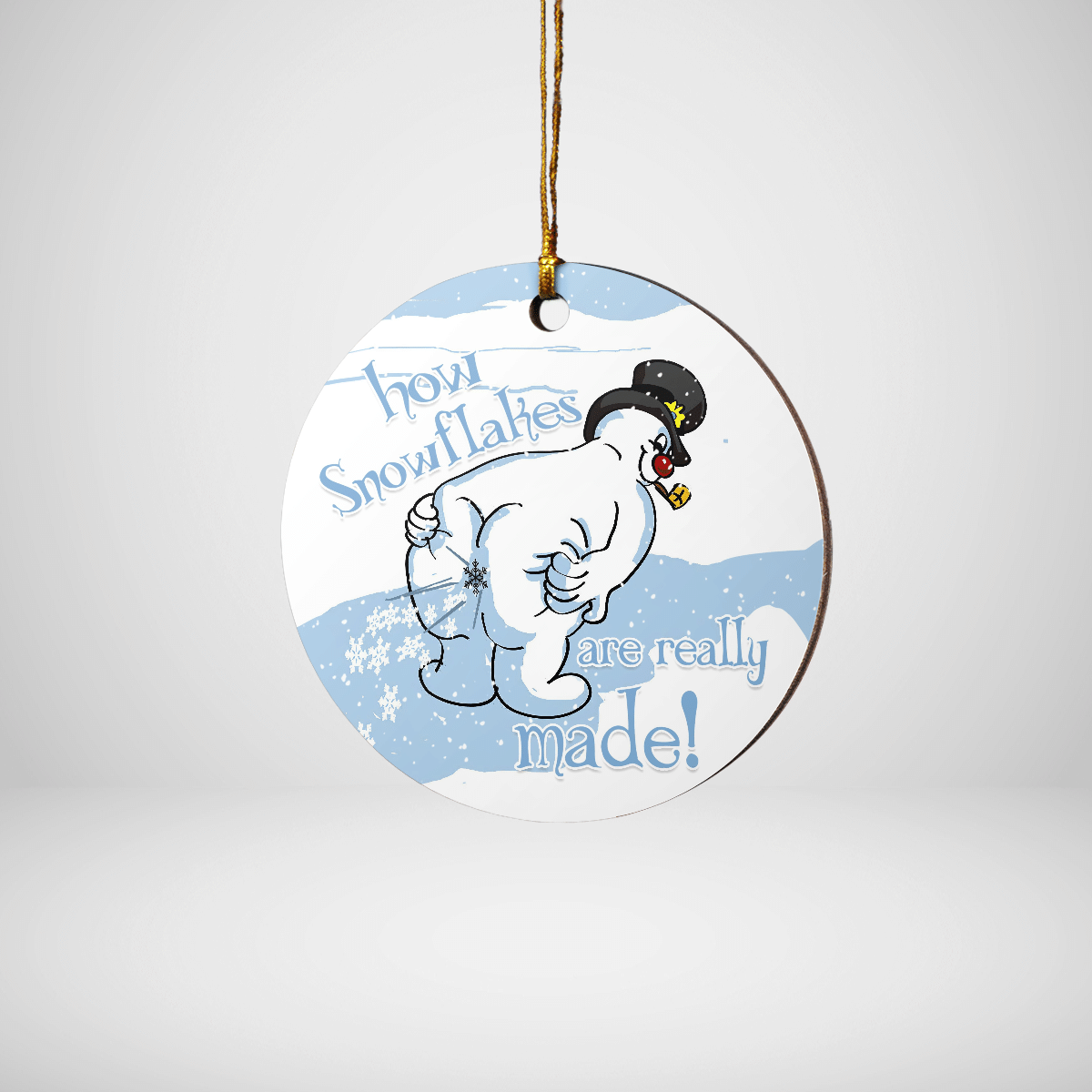 litzzy How Snowflakes Are Really Made Ornament   