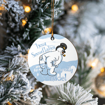 litzzy How Snowflakes Are Really Made Ornament Round Ornament All over print 1 pcs
