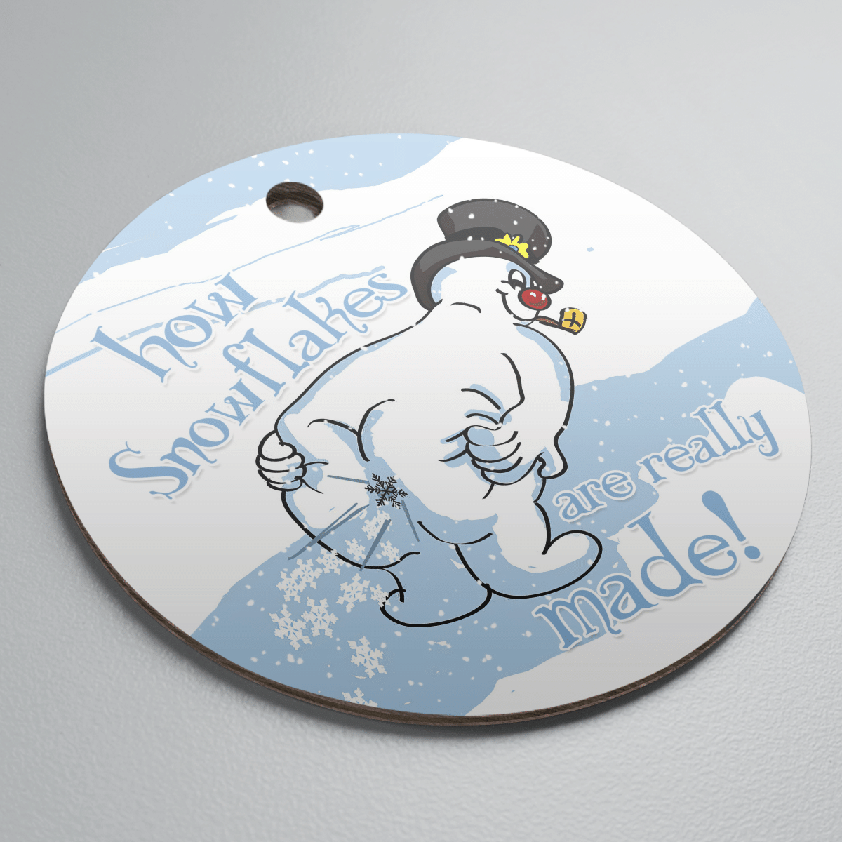 litzzy How Snowflakes Are Really Made Ornament   