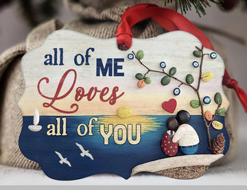 litzzy Couple - On the beach- All of you love all of me - Aluminum Ornament Ornament   