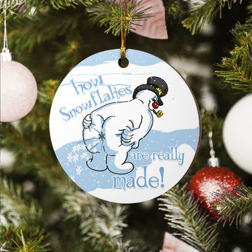 litzzy How Snowflakes Are Really Made Ornament   