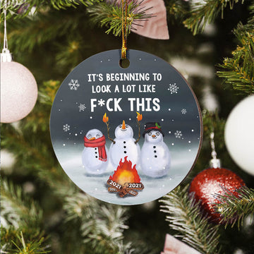 litzzy It's Beginning To Look A Lot Like F*ck This Ornament   