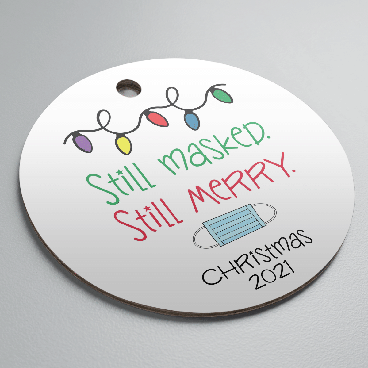 litzzy Still Masked Still Merry Ornament   