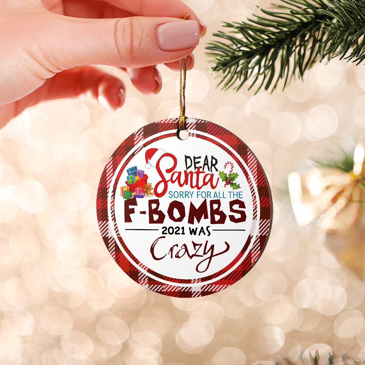 litzzy Sorry For All The F-Bombs Ornament   