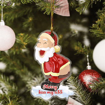 litzzy Merry Kiss My A$$ Ornament   