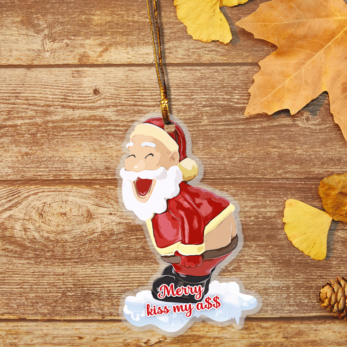litzzy Merry Kiss My A$$ Ornament   