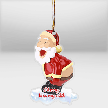 litzzy Merry Kiss My A$$ Ornament Mica Custom Ornament All over print 1 pcs