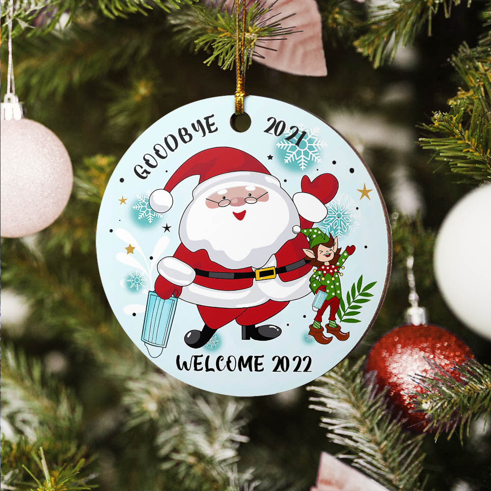 litzzy Goodbye 2021, Welcome 2022 Ornament   