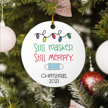 litzzy Still Masked Still Merry Ornament   