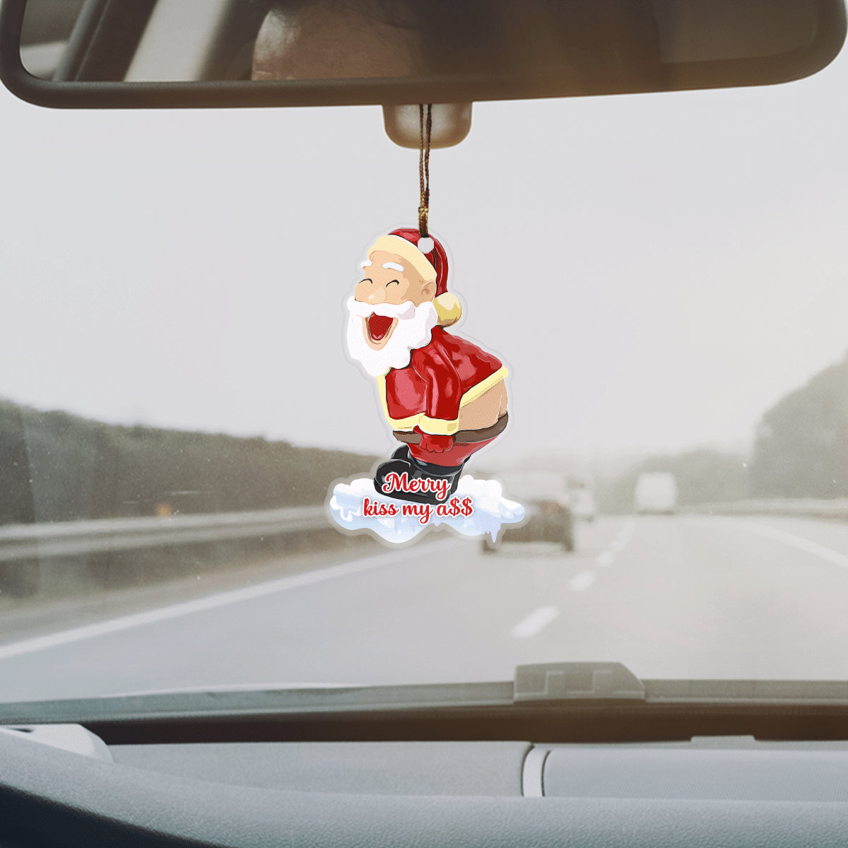 litzzy Merry Kiss My A$$ Ornament   