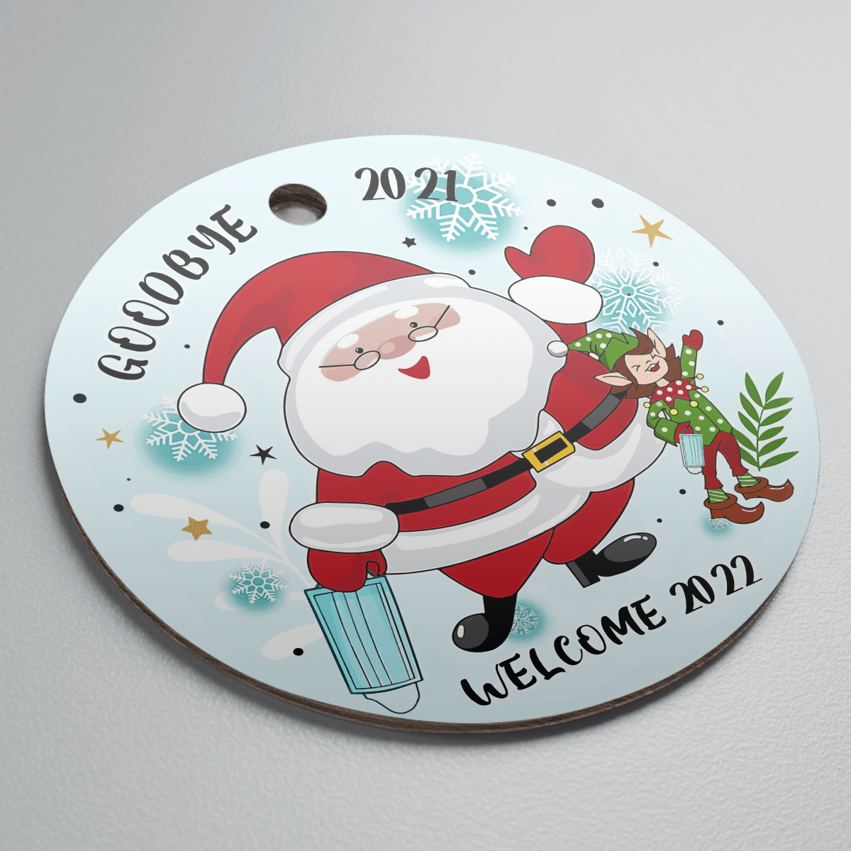 litzzy Goodbye 2021, Welcome 2022 Ornament   