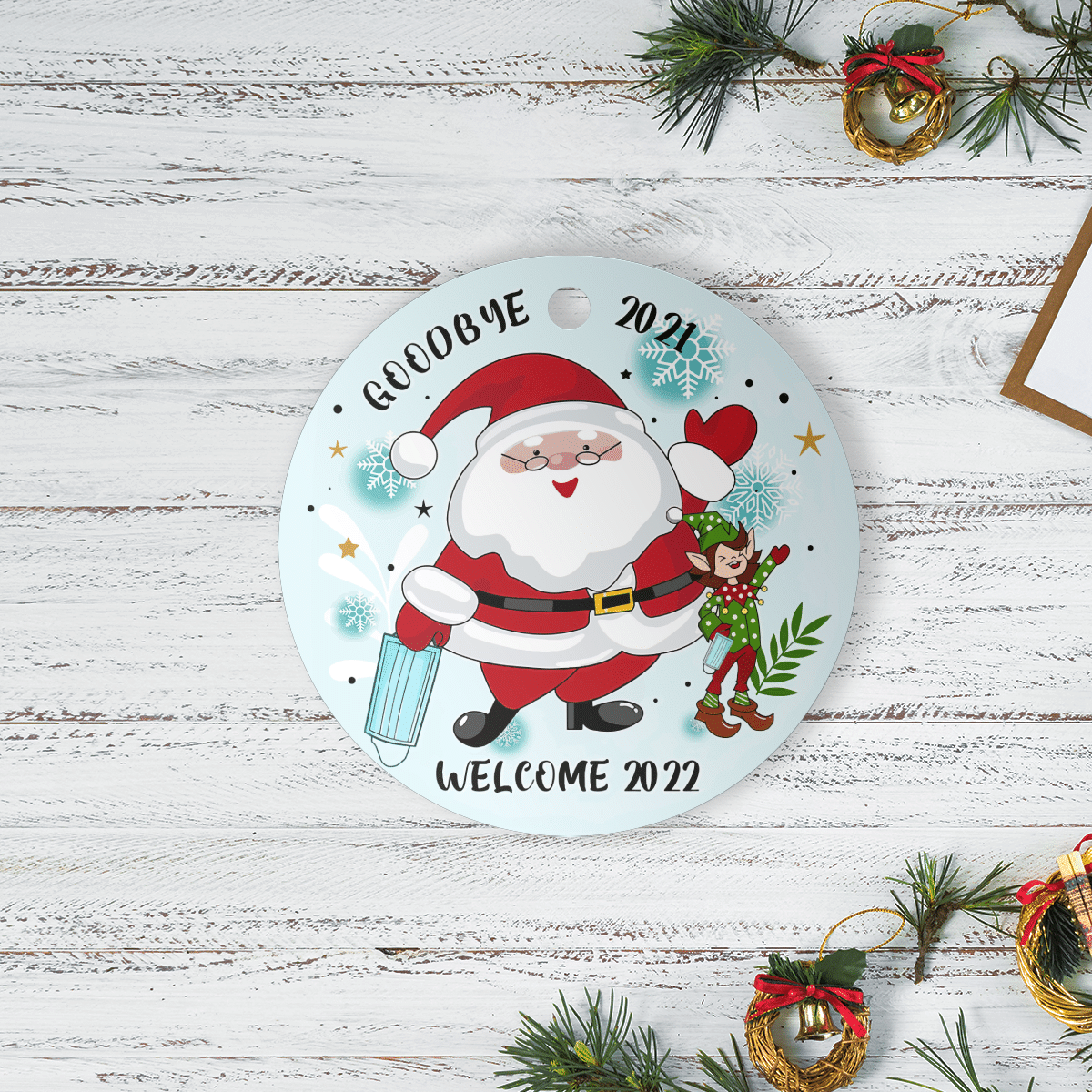 litzzy Goodbye 2021, Welcome 2022 Ornament   
