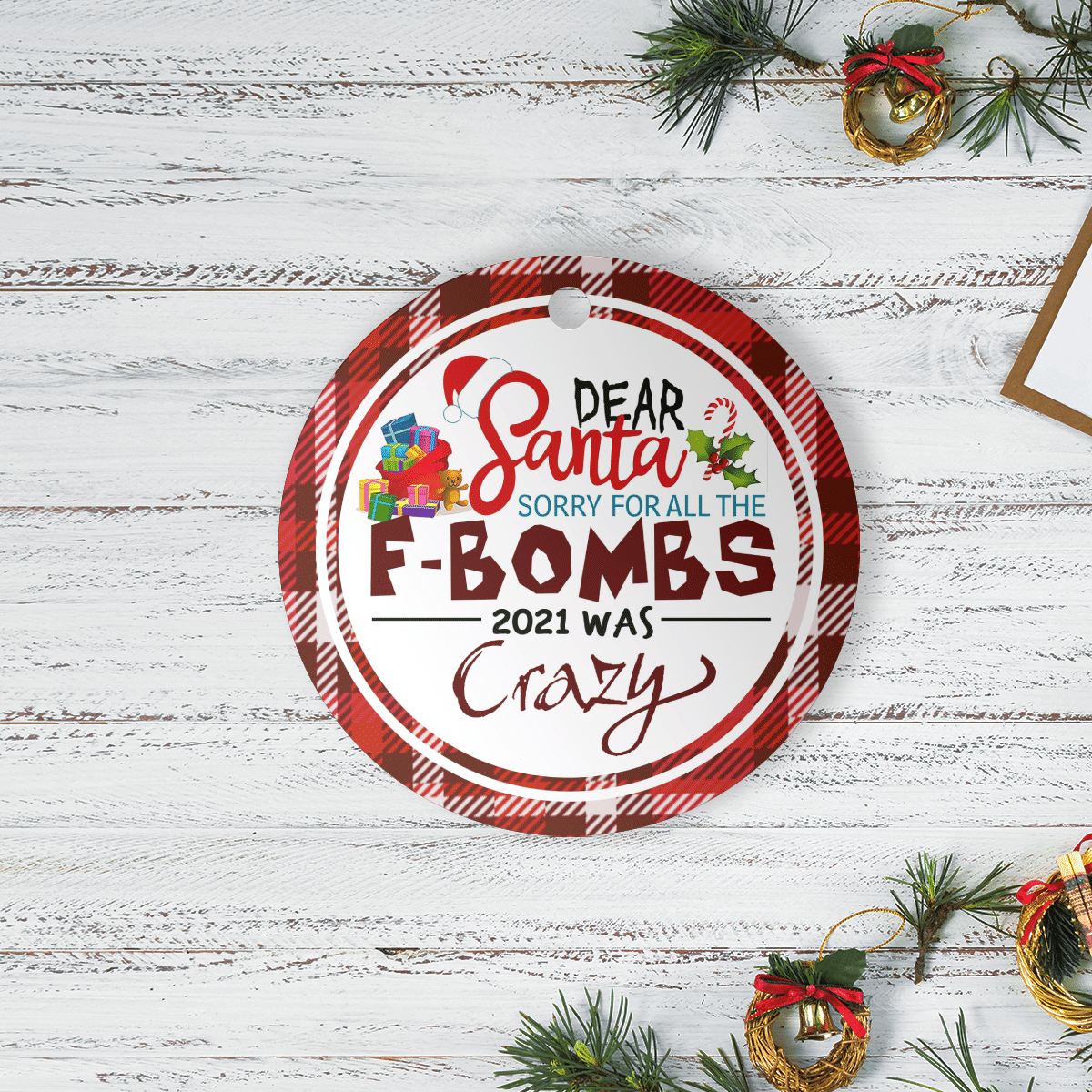 litzzy Sorry For All The F-Bombs Ornament   