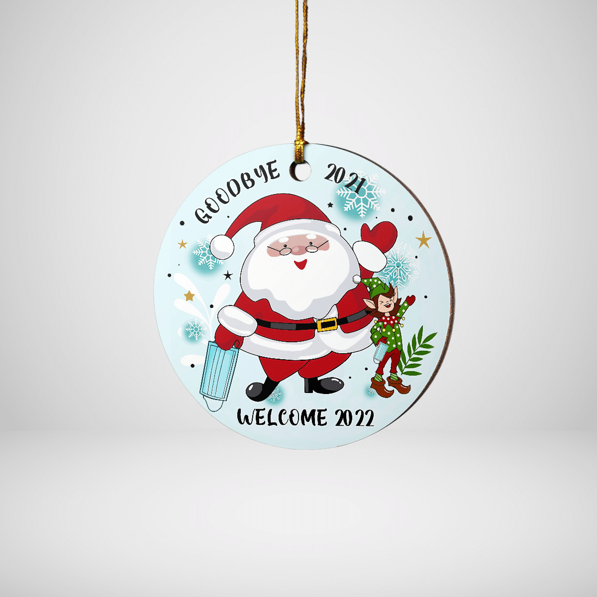 litzzy Goodbye 2021, Welcome 2022 Ornament   