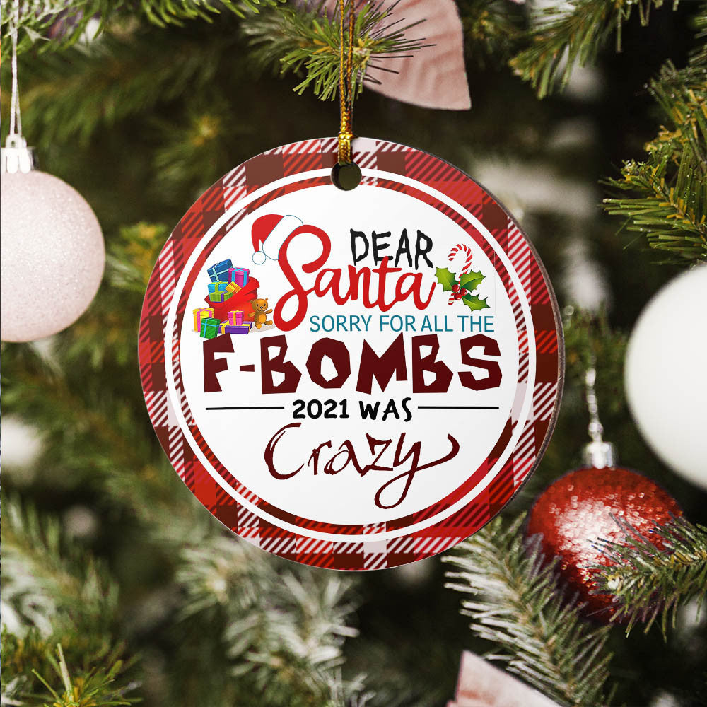 litzzy Sorry For All The F-Bombs Ornament   