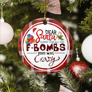 litzzy Sorry For All The F-Bombs Ornament   