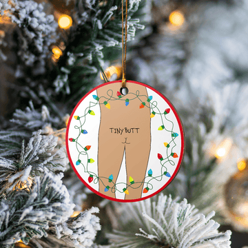 litzzy Tiny Butt Ornament Round Ornament All over print 1 pcs
