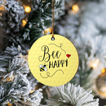 litzzy Bee Happy Ornament Round Ornament All over print 1 pcs