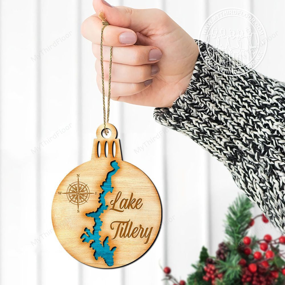 litzzy Lake Tillery Christmas Gift 2 Layered Wooden Ornament Ornament   