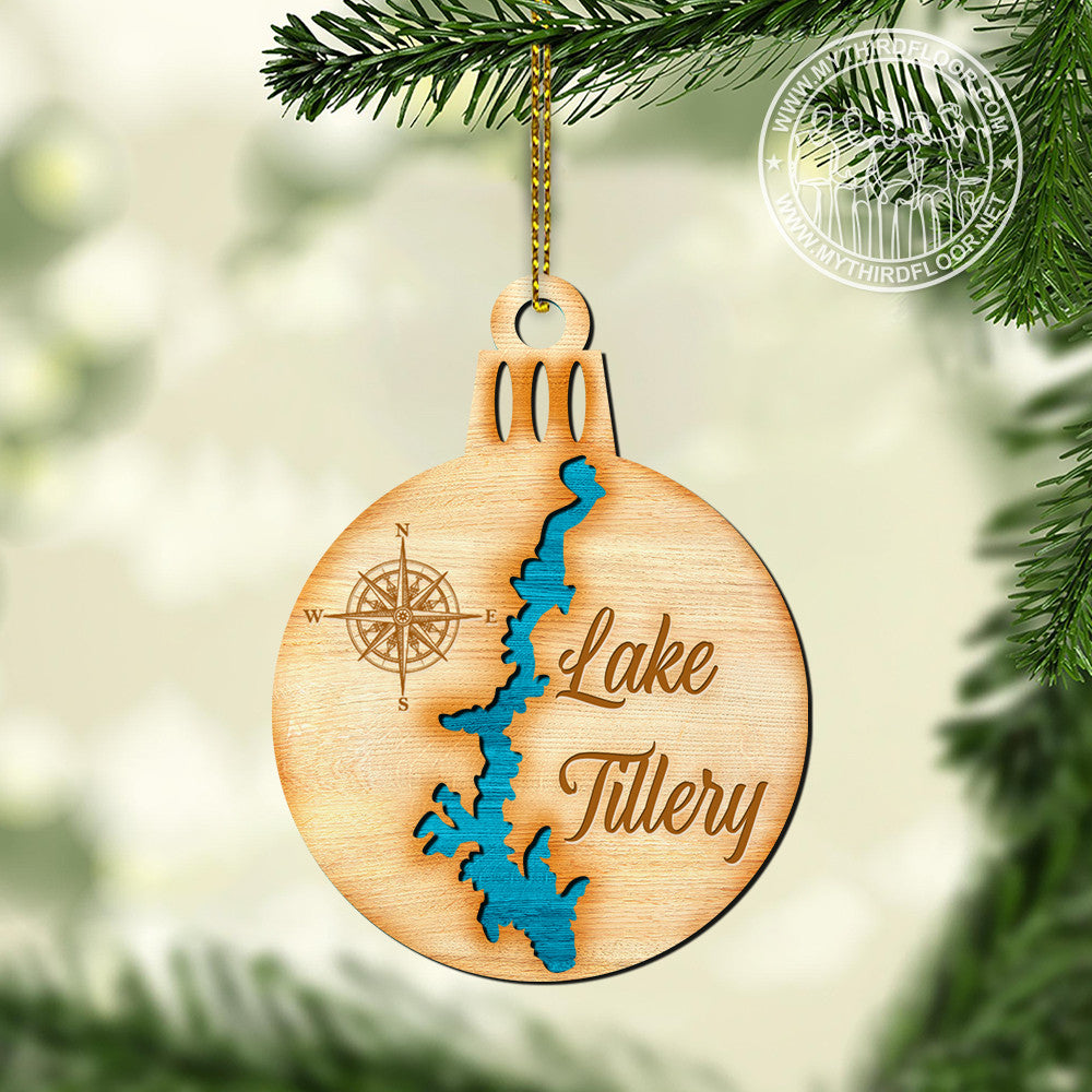 litzzy Lake Tillery Christmas Gift 2 Layered Wooden Ornament Ornament   