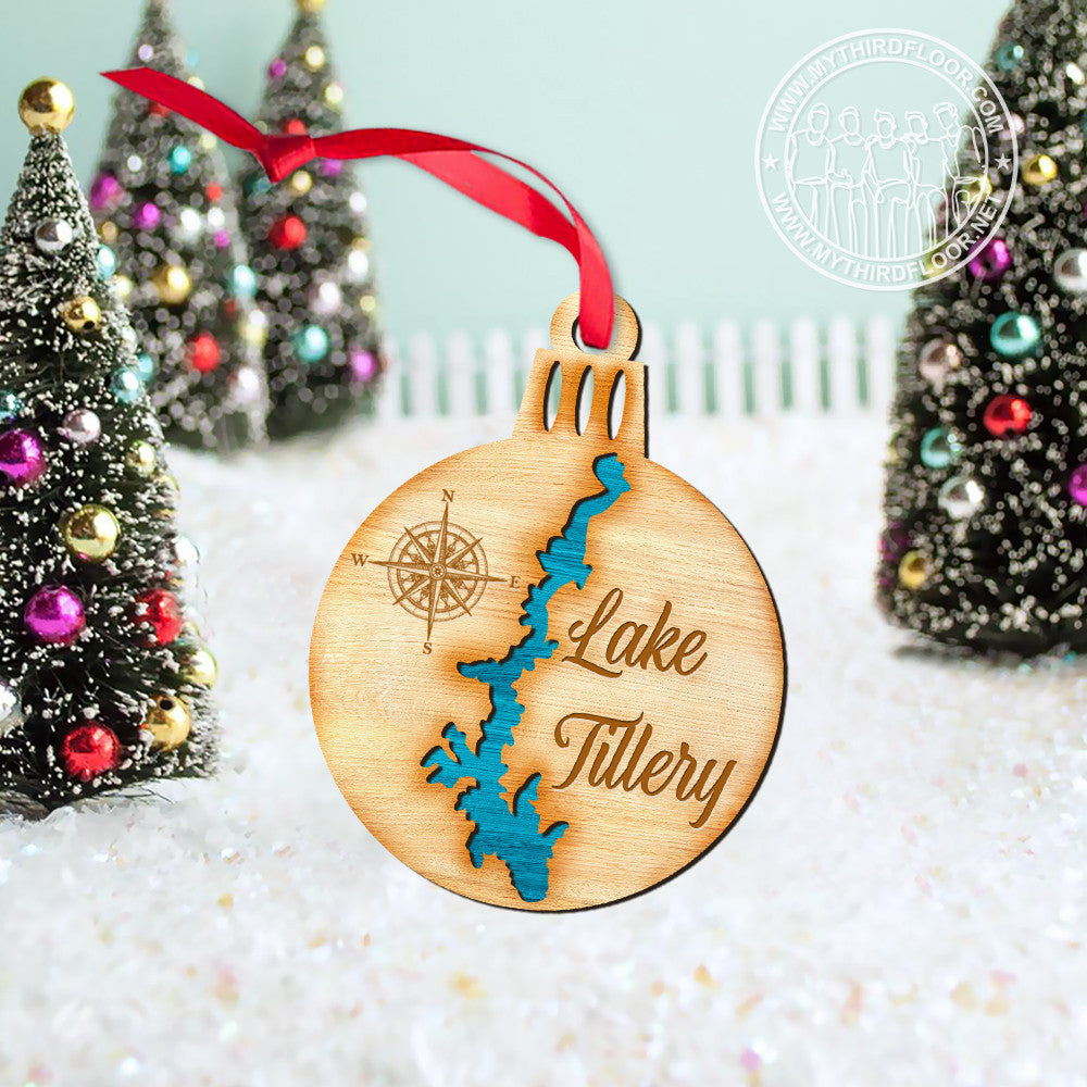 litzzy Lake Tillery Christmas Gift 2 Layered Wooden Ornament Ornament   