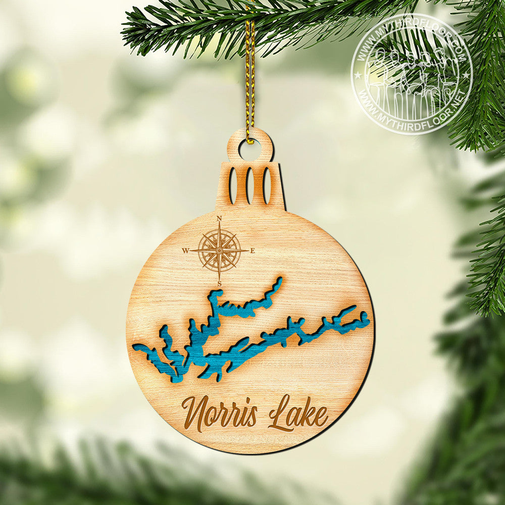 litzzy Lake Norris Christmas Gift 2 Layered Wooden Ornament Ornament   