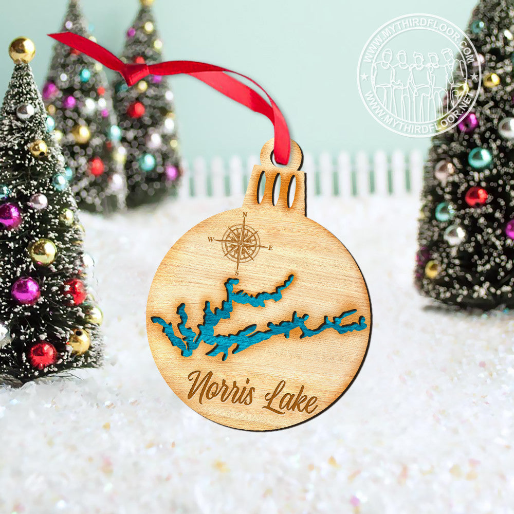 litzzy Lake Norris Christmas Gift 2 Layered Wooden Ornament Ornament   