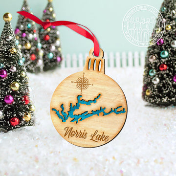 litzzy Lake Norris Christmas Gift 2 Layered Wooden Ornament Ornament   
