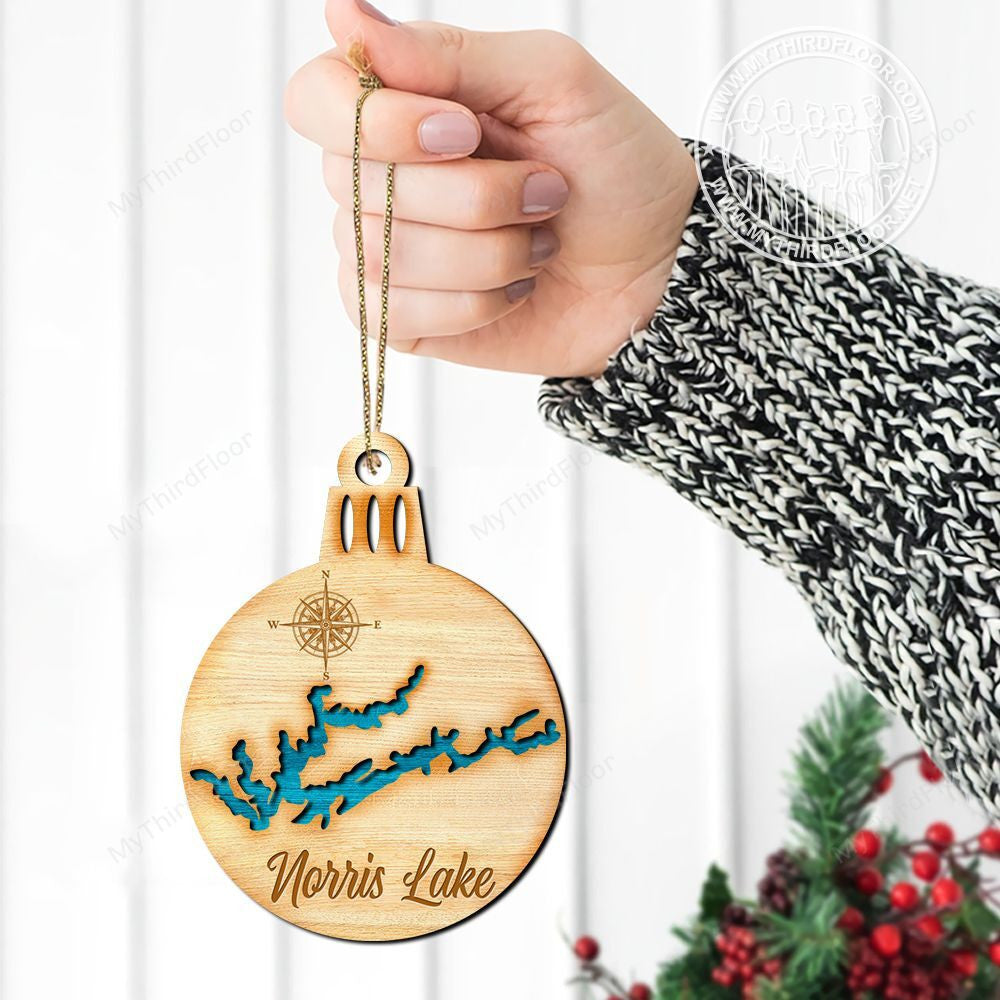 litzzy Lake Norris Christmas Gift 2 Layered Wooden Ornament Ornament   