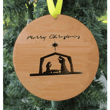litzzy Personalized Pray Wood Christmas Ornament Ornament   