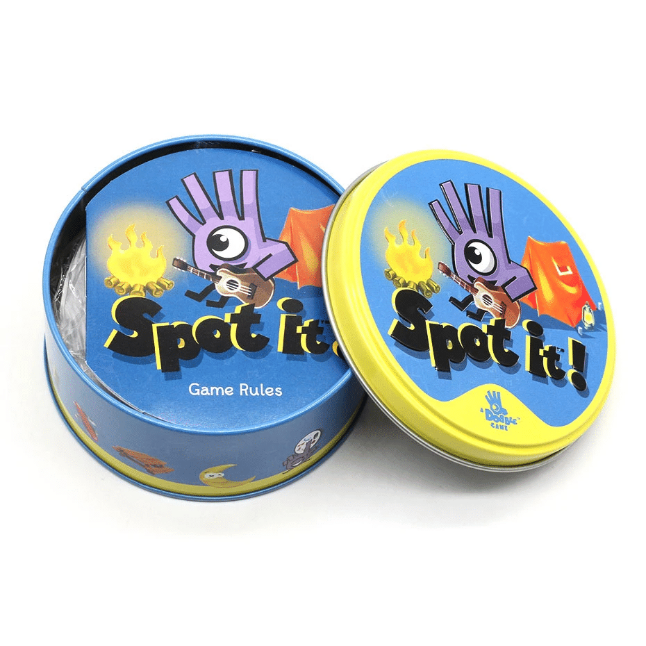 litzzy Spot It! Junior Animals Card Game, Game For Kids Ornament Blue Fire  