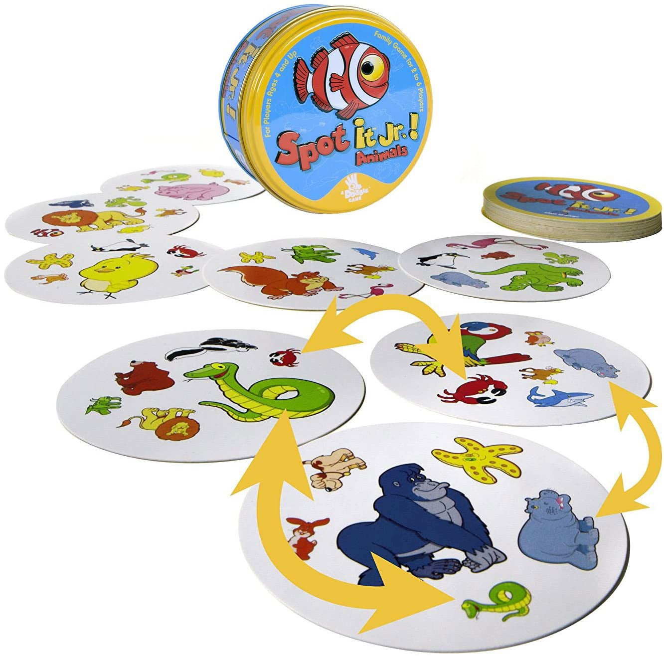 litzzy Spot It! Junior Animals Card Game, Game For Kids Ornament   