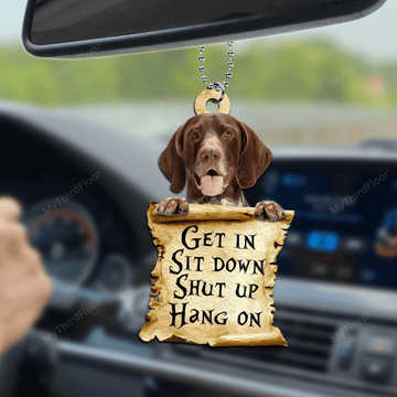 litzzy German Shorthaired Pointer Dog Plastic Car Hanging Ornament Ornament   