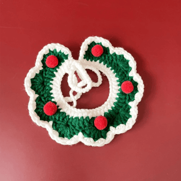 litzzy Crochet Pet Cat Dog Collar Pattern- Pet Accessories Crochet Pattern Christmas Ornaments, Dog Cat Scarf Ornament 2 S 