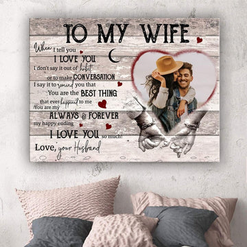 litzzy Personalized Anniversary Gift For Wife - To My Wife - You Are The Best Wall Art Canvas Canvas Wall Art   
