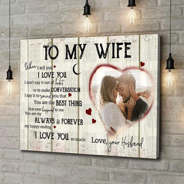 litzzy Personalized Anniversary Gift For Wife - To My Wife - You Are The Best Wall Art Canvas Canvas Wall Art   