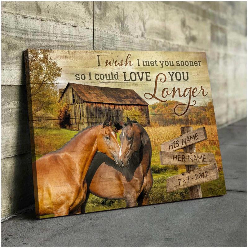 litzzy Horse Couple Wall Art, We're a team Canvas Bedroom Decor Husband and Wife Wedding Anniversary Wall Decor Canvas Wall Art   