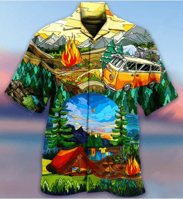 litzzy Litzzy Hawaiian Shirts - Life Is Best When You're Camping Hawaiian Shirt Aloha Hawaii Shirt Aloha Shirt For Summer - Aloha Custom Hawaii Shirts For Beach Summer Hawaii Shirt Hawaiian Shirt S Red