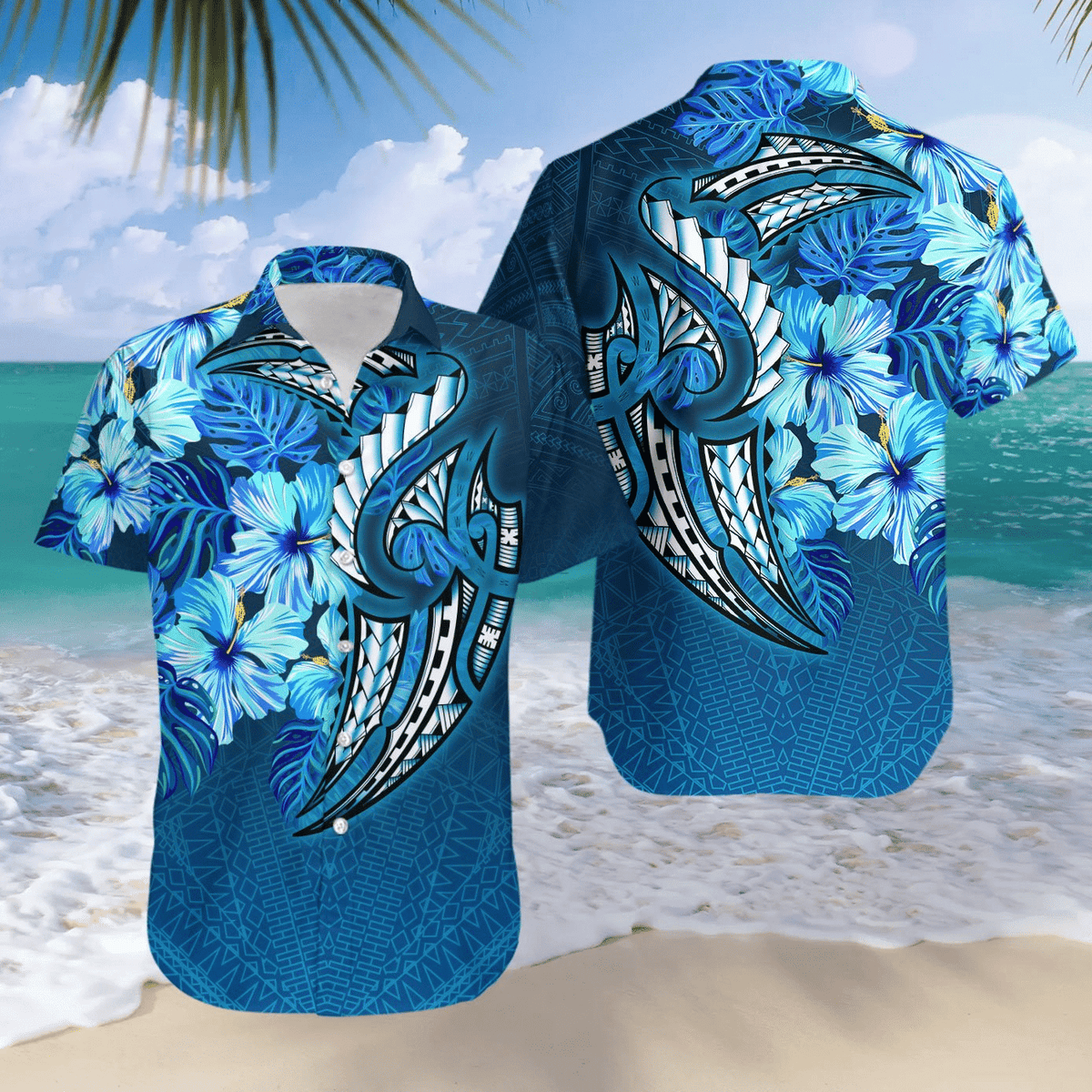 litzzy Litzzy Hawaiian Shirts - Amazing Polynesian Hawaiian Shirt Aloha Hawaii Shirt Aloha Shirt For Summer - Aloha Custom Hawaii Shirts For Beach Summer Hawaii Shirt Hawaiian Shirt S Red