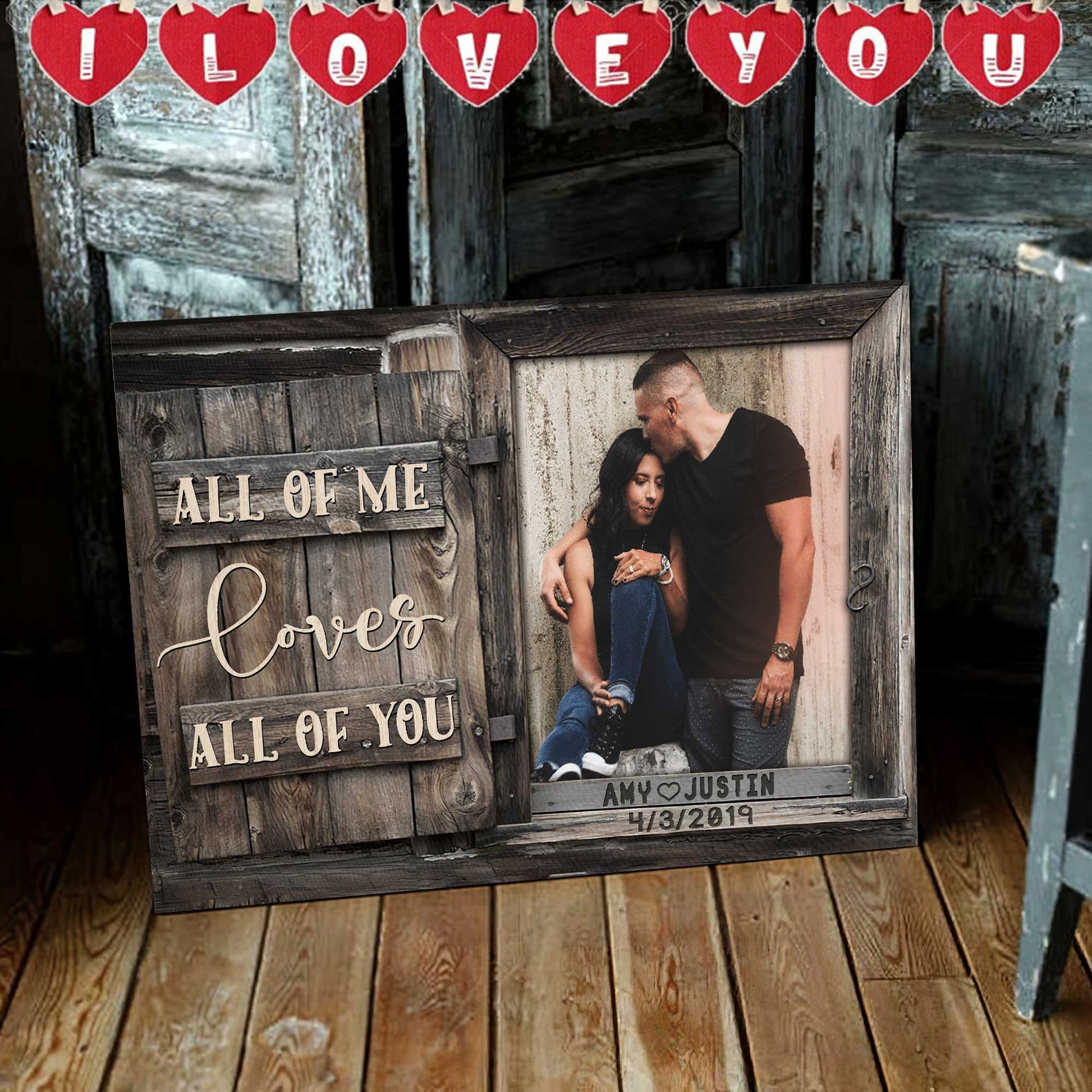 litzzy Custom Picture Husband and Wife Wedding Anniversary Gift, Couple Wall Art , All of me Canvas for Her Canvas Wall Art   
